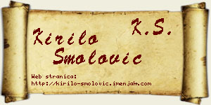Kirilo Smolović vizit kartica